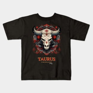 Dark Zodiac Taurus: The Mystical Earth Kids T-Shirt